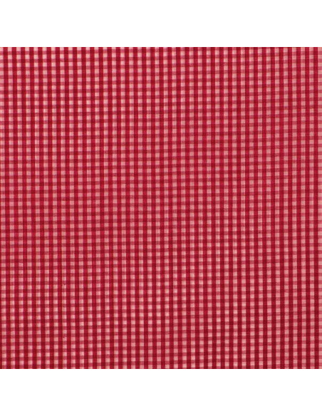 Baumwoll-Popeline-Stoff - Vichy-Karo - Rot