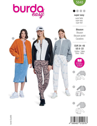 Jackenschnittmuster - Burda 5848