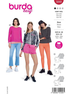 Blusenschnittmuster - Burda 5849