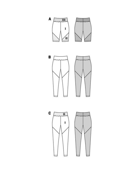 Leggings-Schnittmuster - Burda 5850