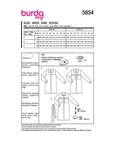 Kleidmuster - Burda 5854