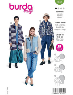Jacken- und Mantelschnittmuster - Burda 5855