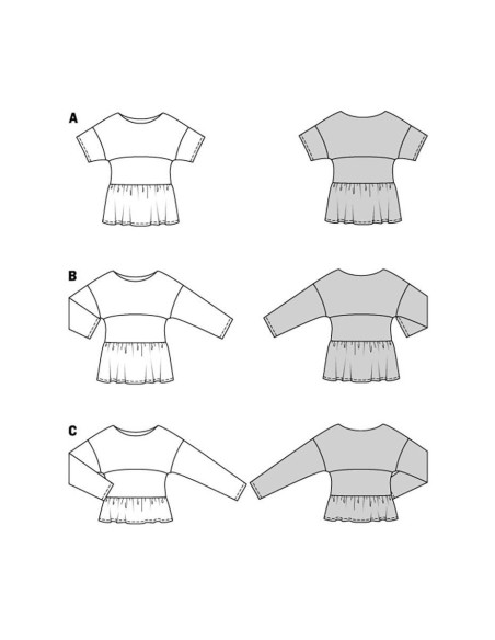 Blusenschnittmuster - Burda 5856