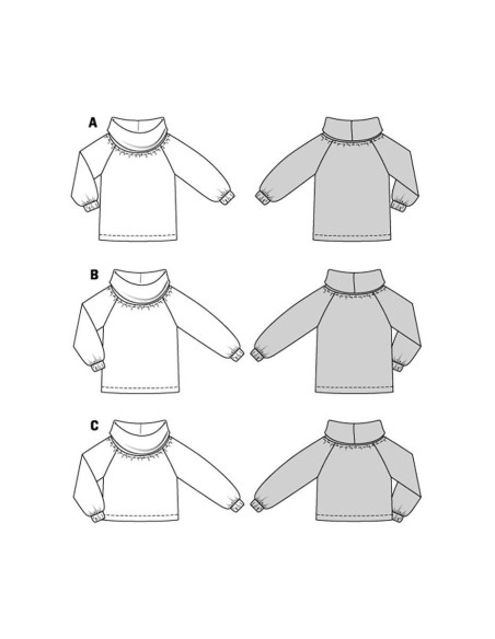 Pullover-Schnittmuster - Burda 5858