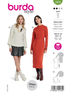 Kleid- und T-Shirt-Schnittmuster - Burda 5859