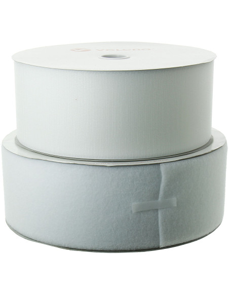 VELCRO® Marke zum Nähen weiß 100 mm breit Rolle von 25 Metern