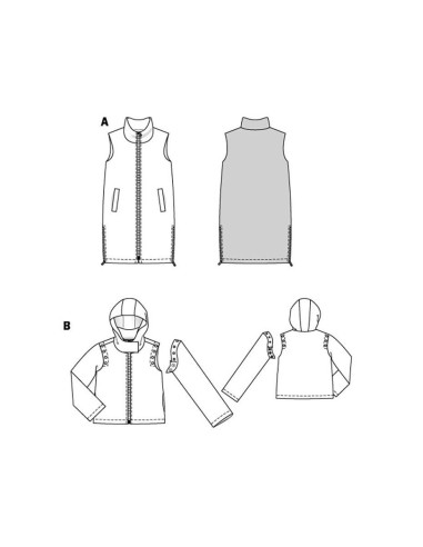 Weste und Jacke Schnittmuster - Burda 5869