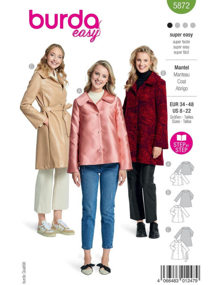 Mantelschnittmuster - Burda 5872