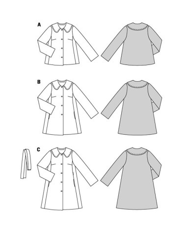 Mantelschnittmuster - Burda 5872