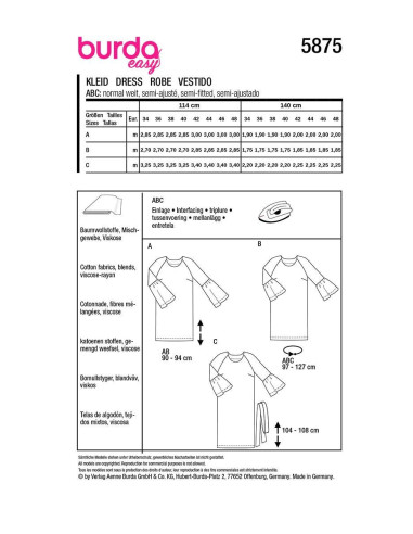 Kleidmuster - Burda 5875