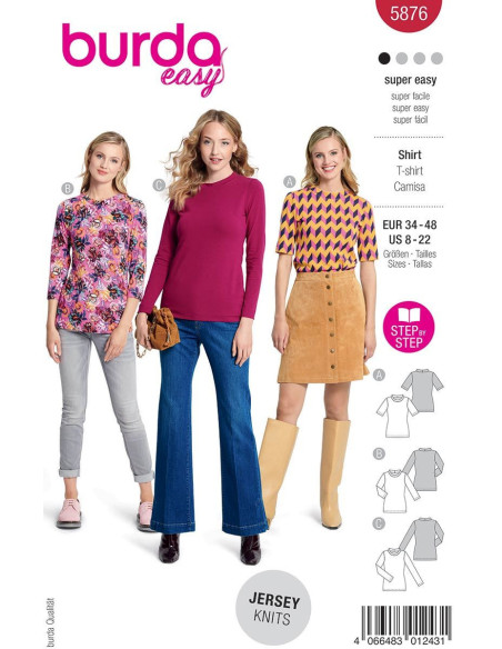 T-Shirt Schnittmuster - Burda 5876