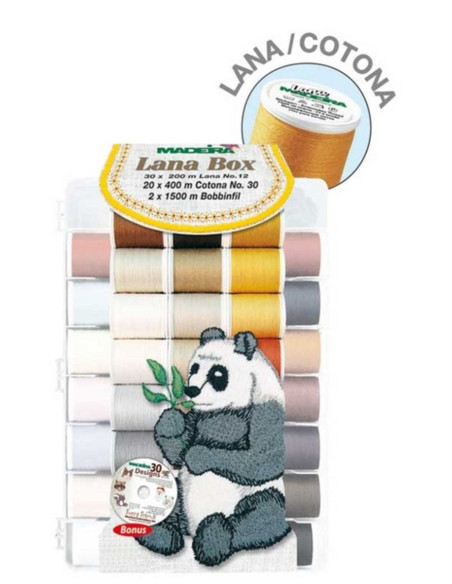 Deluxe Lana Cotona Madeira Stickgarnkoffer