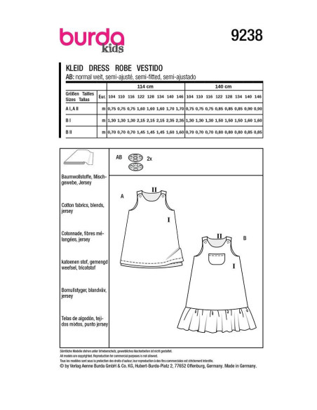 Kleidmuster - Burda 9238