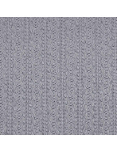 Jacquard-Strickgewebe - Blau-Grau
