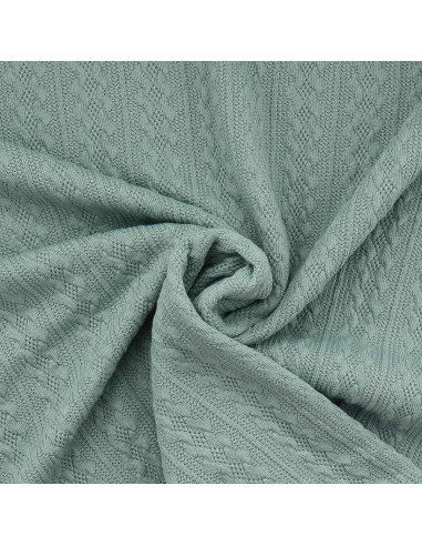 Jacquard-Strickgewebe - Graugrün