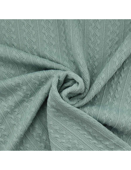 Jacquard-Strickgewebe - Graugrün