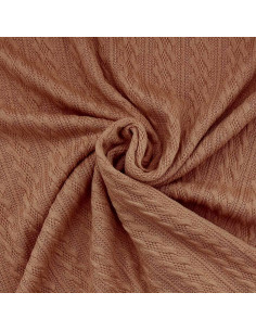 Jacquard-Strickgewebe - Dunkelbeige