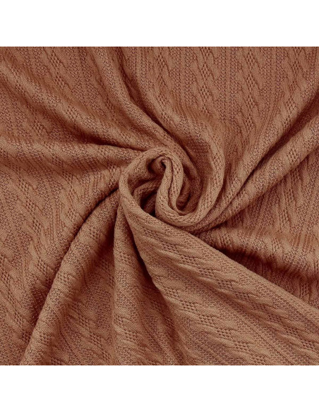 Jacquard-Strickgewebe - Dunkelbeige