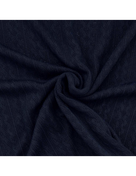 Jacquard-Strickgewebe - Marineblau