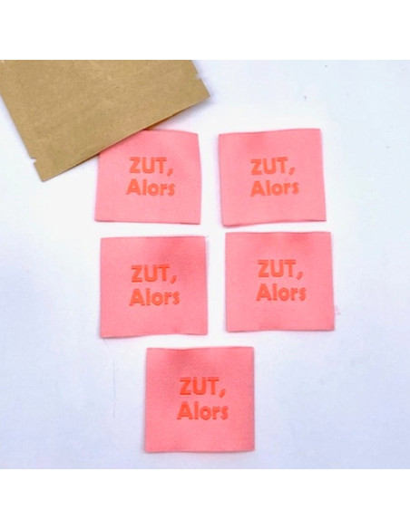 Satz von 5 gewebten Aufnähern zum Annähen Zut Alors