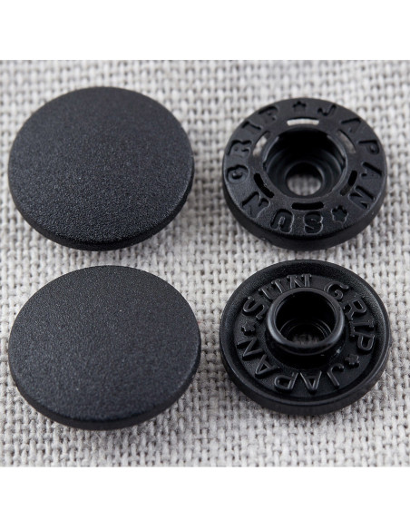 Magische Druckknöpfe ohne Zange 13 mm - Schwarz