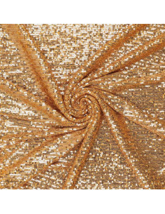 Stretch-Paillettenstoff - Gold