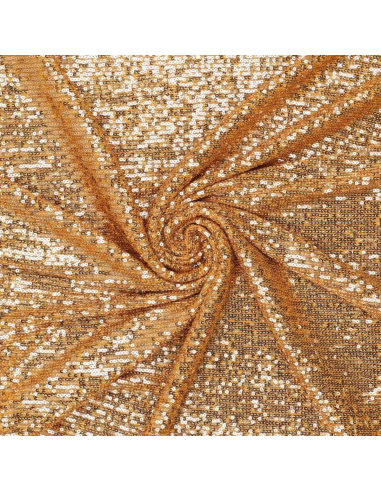 Stretch-Paillettenstoff - Gold