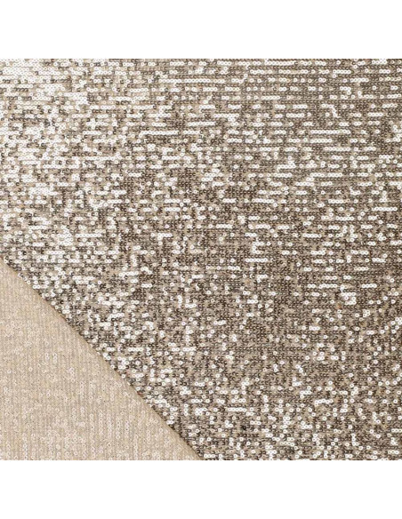 Stretch-Paillettenstoff - Champagner