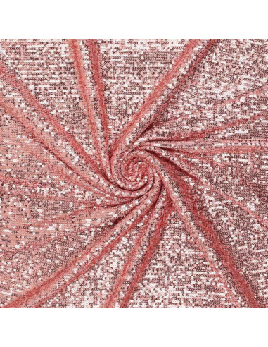 Stretch-Paillettenstoff - Rosa
