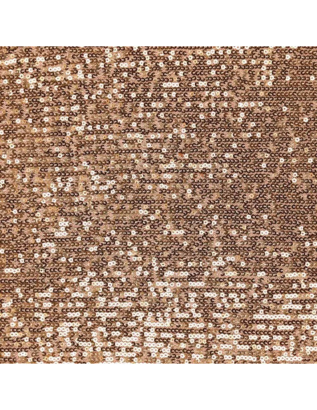 Stretch-Paillettenstoff - Dunkelgold