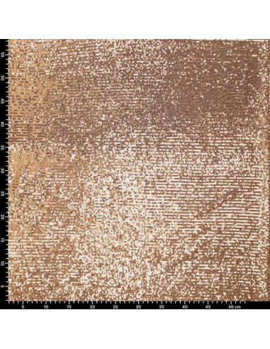 Stretch-Paillettenstoff - Dunkelgold