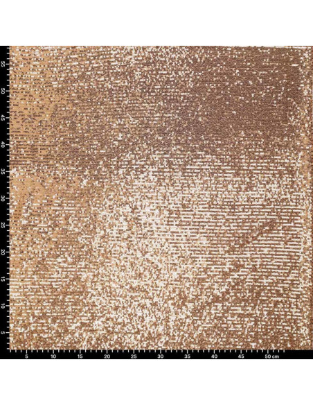 Stretch-Paillettenstoff - Dunkelgold