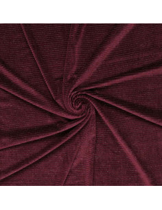 Gestreifter Lurex-Samtstoff - Bordeaux