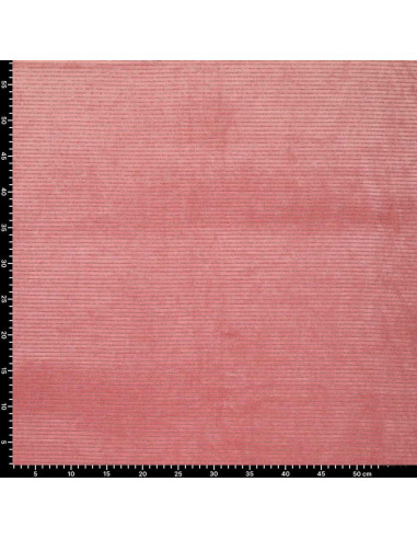 Gestreifter Lurex-Samtstoff - Altrosa