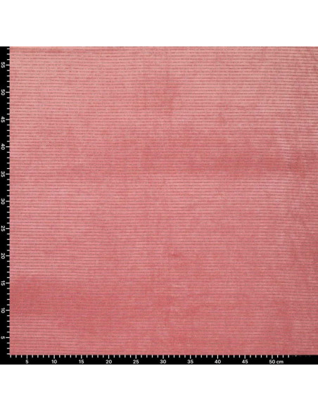 Gestreifter Lurex-Samtstoff - Altrosa
