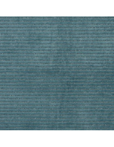 Gestreifter Lurex-Samtstoff - Blau-Grau