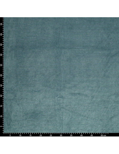 Gestreifter Lurex-Samtstoff - Blau-Grau