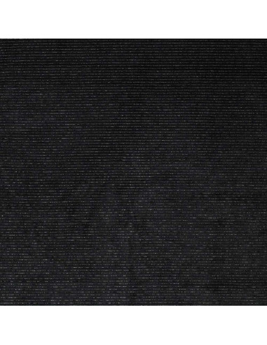 Gestreifter Lurex-Samtstoff - Schwarz