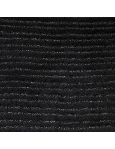 Gestreifter Lurex-Samtstoff - Schwarz
