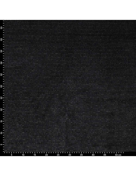 Gestreifter Lurex-Samtstoff - Schwarz