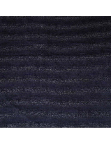 Gestreifter Lurex-Samtstoff - Marineblau