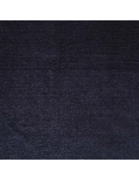 Gestreifter Lurex-Samtstoff - Marineblau