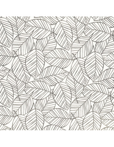 Baumwoll-Popeline-Fantasie-Stoff - Graues Blatt
