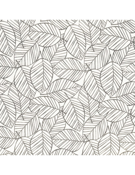 Baumwoll-Popeline-Fantasie-Stoff - Graues Blatt