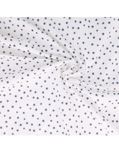 Fantasie-Baumwollpopeline-Stoff - Indigo-Stern