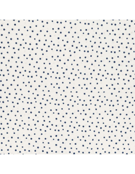 Fantasie-Baumwollpopeline-Stoff - Indigo-Stern