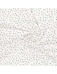 Baumwoll-Popeline-Fantasie-Stoff - Blaue Sterne