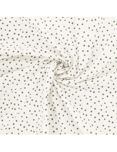 Fantasie-Baumwollpopeline-Stoff - Khaki-Stern