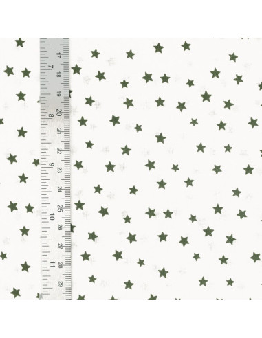 Fantasie-Baumwollpopeline-Stoff - Khaki-Stern