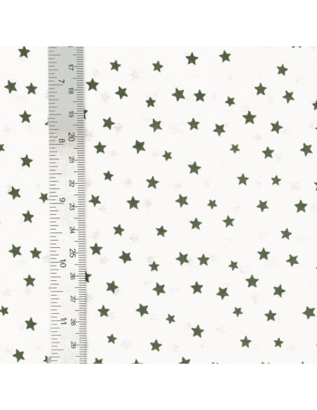 Fantasie-Baumwollpopeline-Stoff - Khaki-Stern